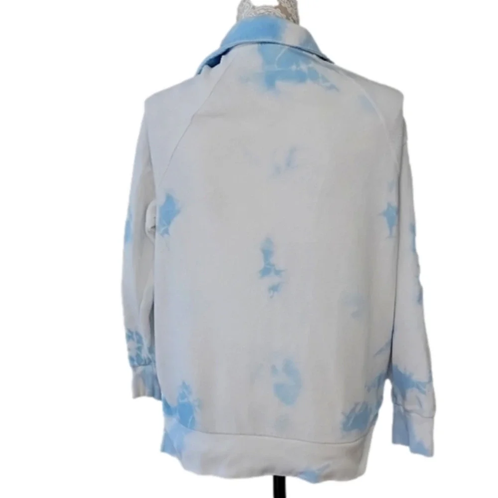 VS Pink Blue Tie Dyed 1/4 Zip Sweatshirt. Size XS. - Picture 4 of 8